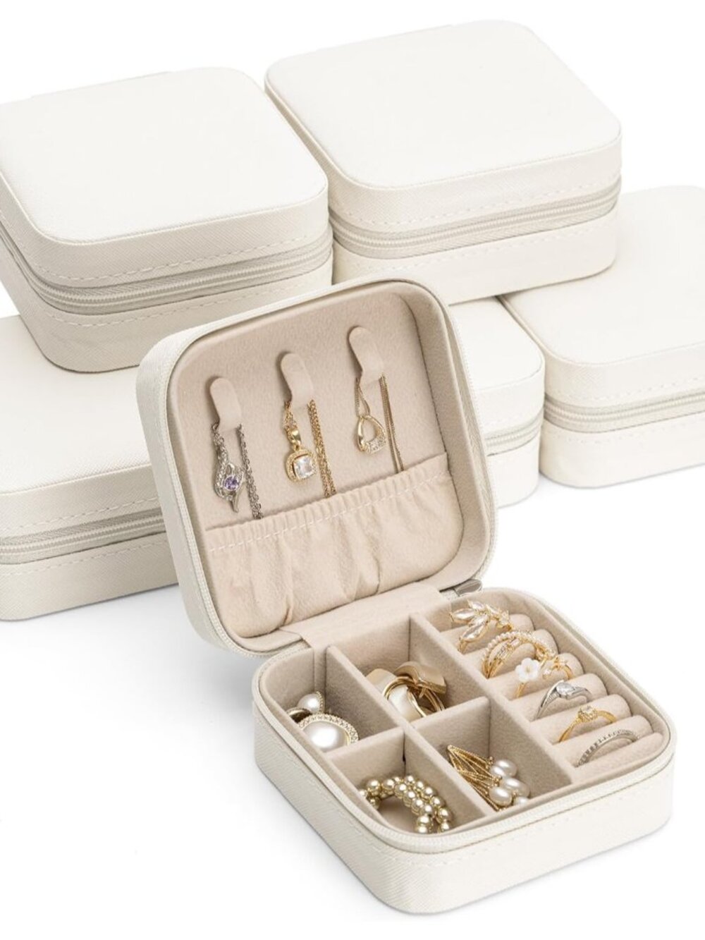 Lightweight Travel Jewelry Cases in 6-Pack - Ideal for Gifts & Organization
